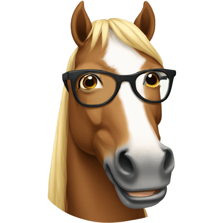 Horse with glasses emoji