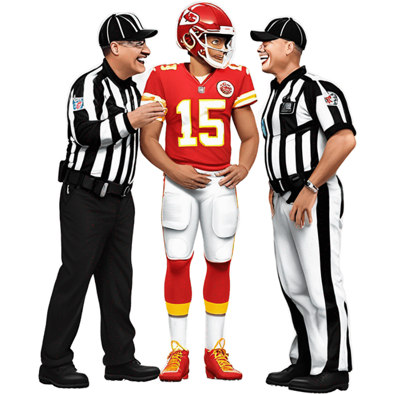 Mahomes kissing referee  emoji