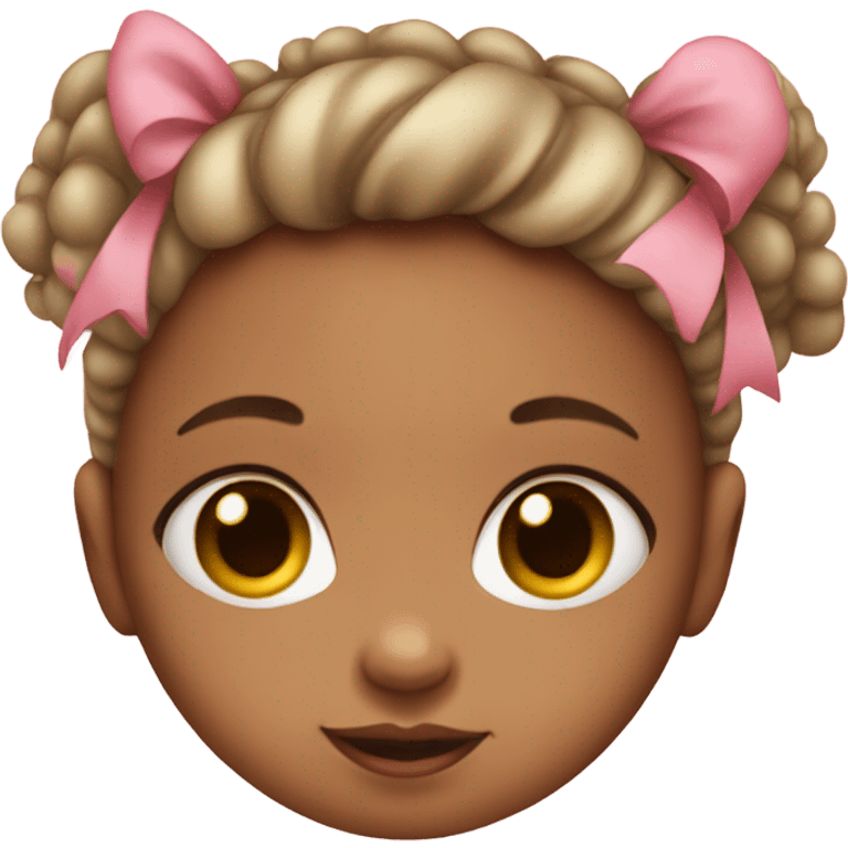 Baby girl with bow emoji