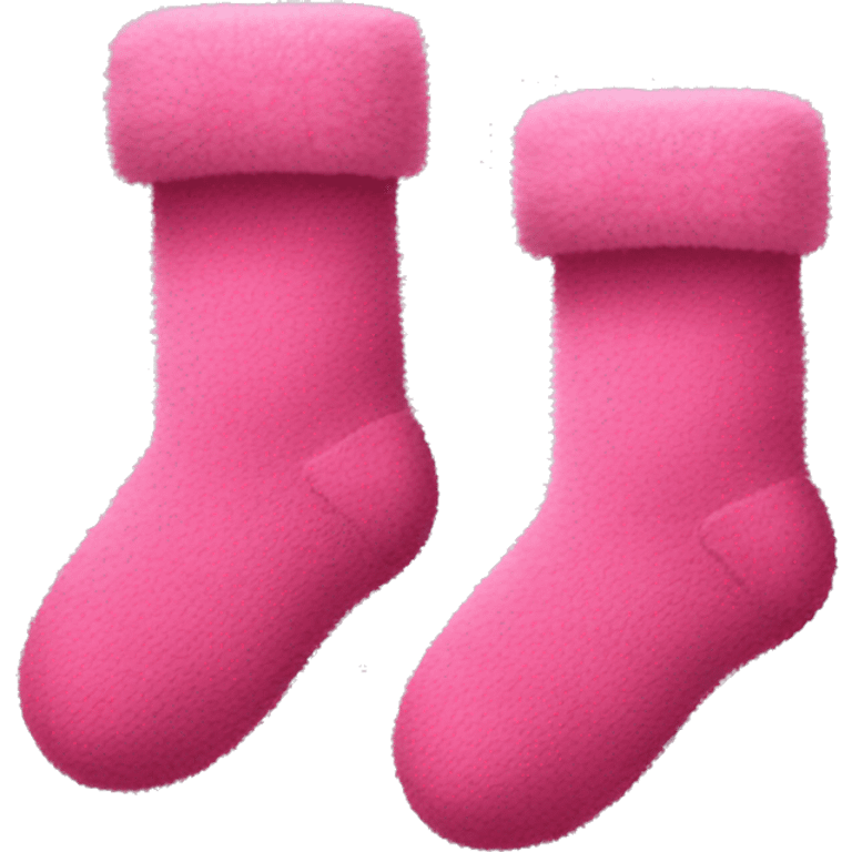 Fuzzy pink socks emoji