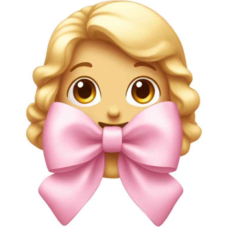 cute light pink bow  emoji