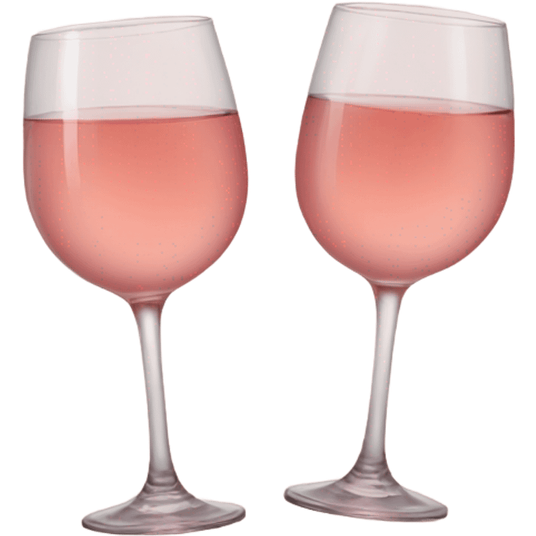 Two glasses of rose wine are clinking emoji