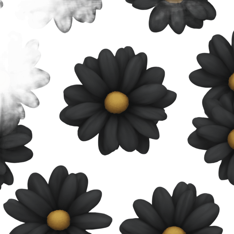 Black flowers emoji