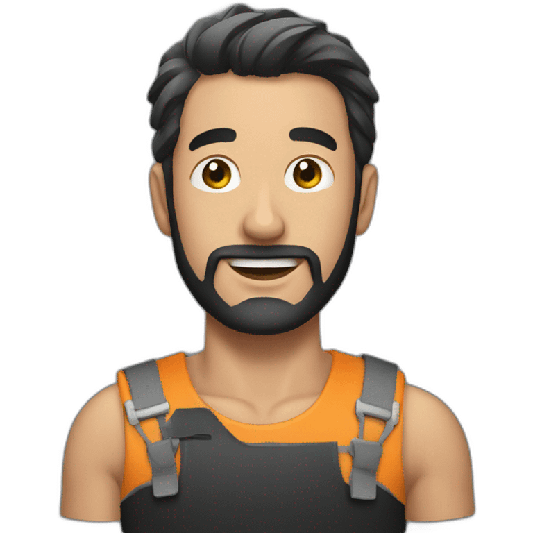 guy using a black fascia rolled matt emoji