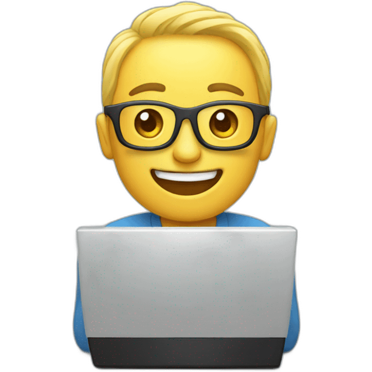 happy computer emoji