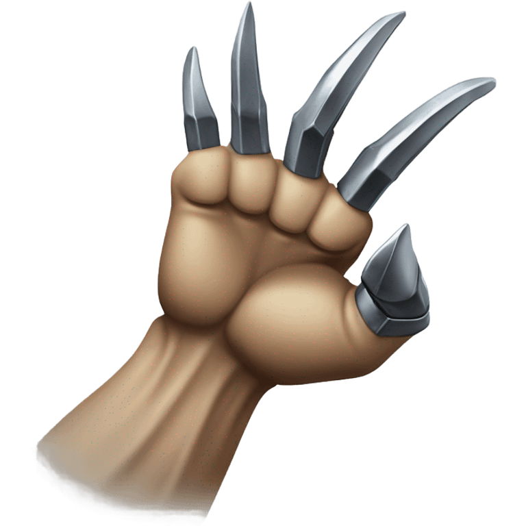 Wolverine arm with long blade claws  emoji