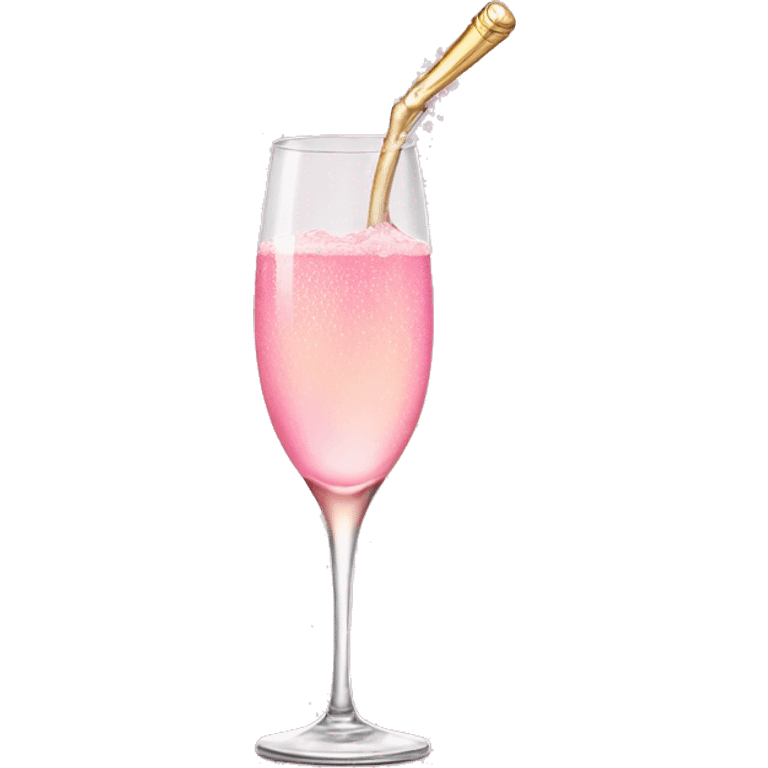 Pink champagne emoji