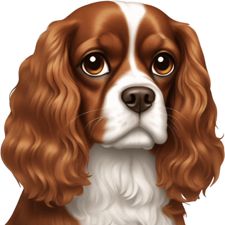 All brown King Charles Cavalier  emoji