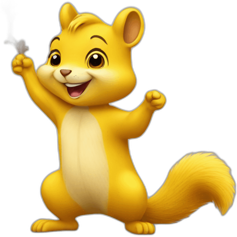 cheerful yellow squirrel emoji