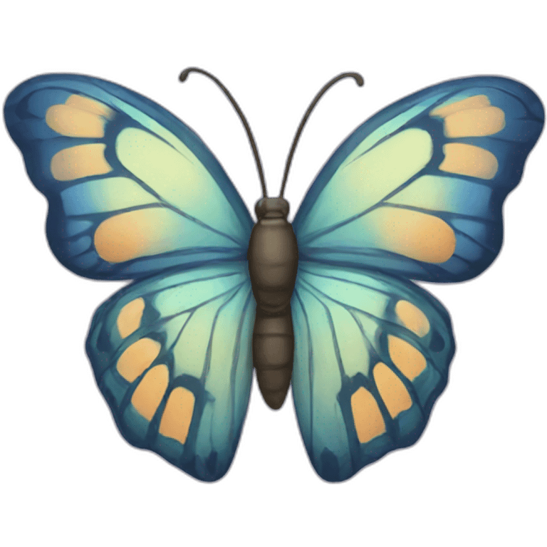 Butterfly with brain wings emoji