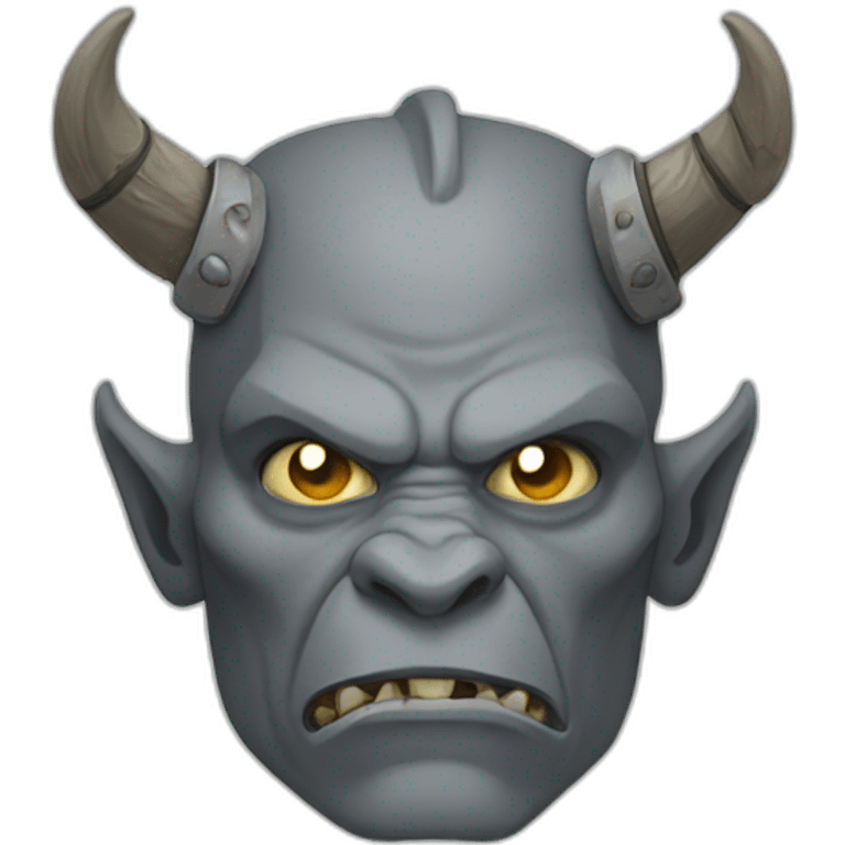 grey orc with tusks emoji