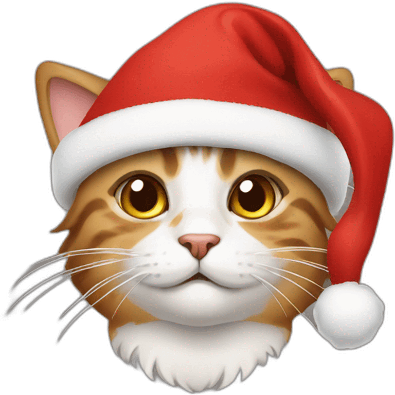 cat with christmas hat emoji