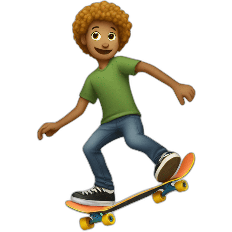 Skateboard ollie emoji