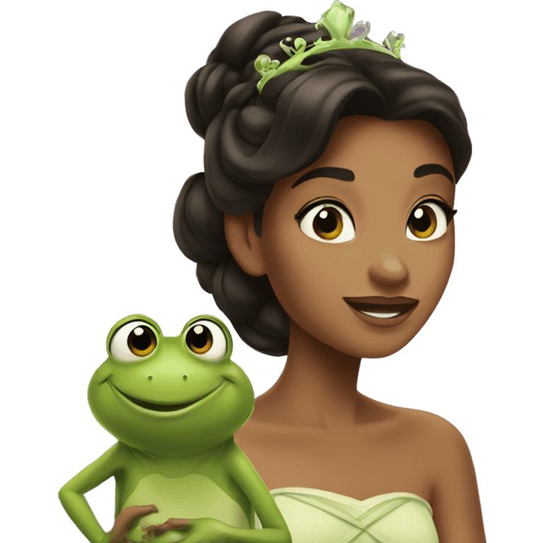 Tiana and the frog emoji