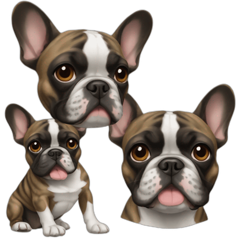 French bulldog brindle emoji