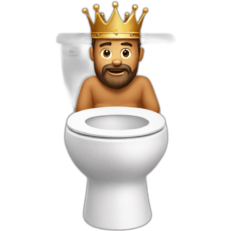 king sitting toilet emoji