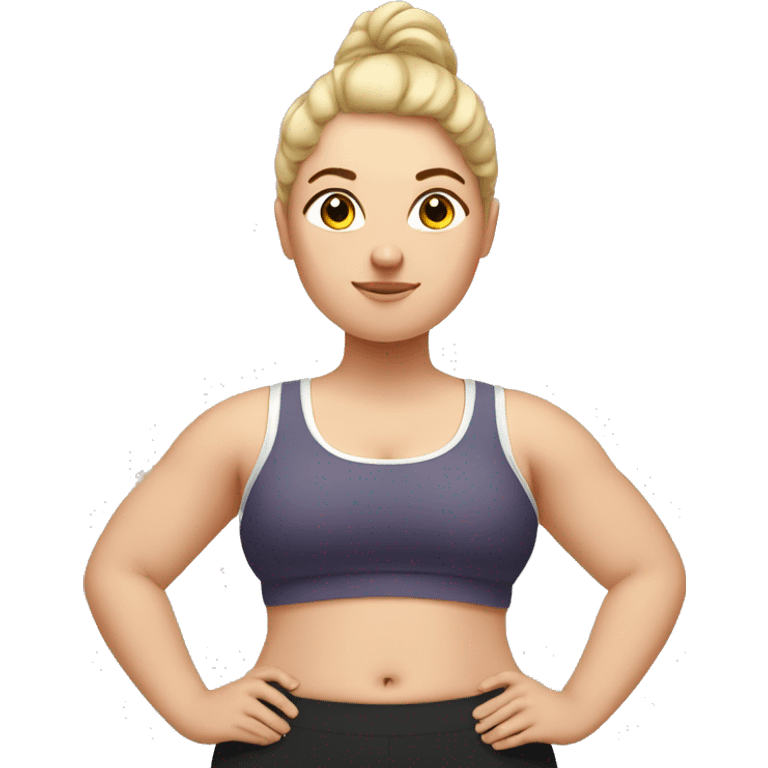 Chubby white girl workout emoji