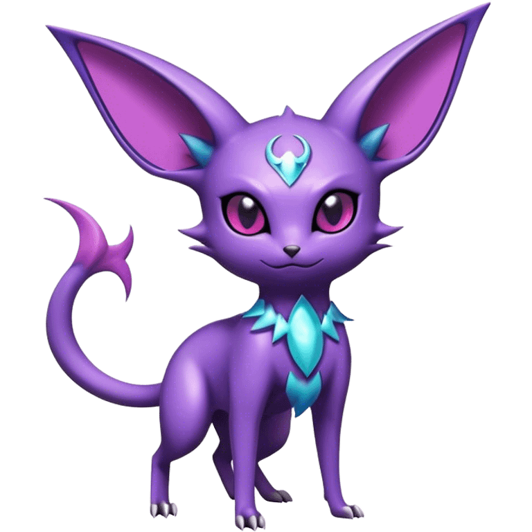 Cool Edgy Shiny Noibat-Espeon-hybrid  full body emoji