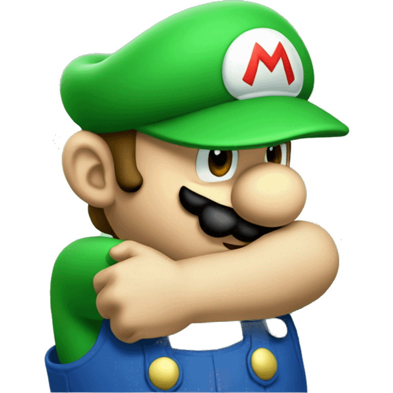 Super Mario hugging Luigi emoji