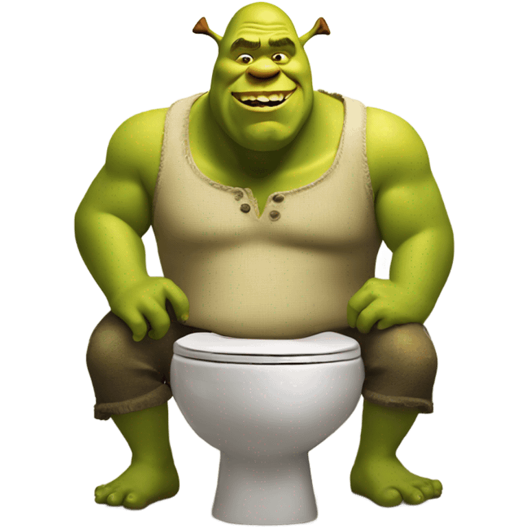 Shrek on a toilet  emoji