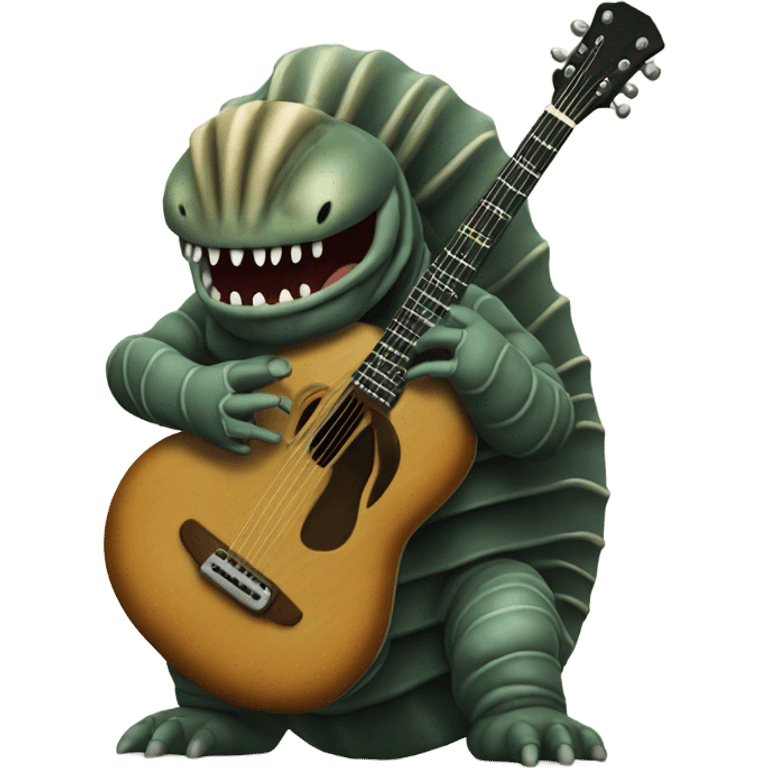 Trilobite playing guitar emoji