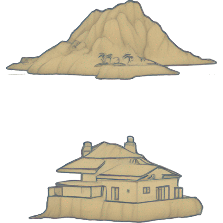 A blueprint of an Island emoji