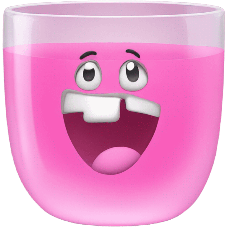 pink sorbent in glass  emoji