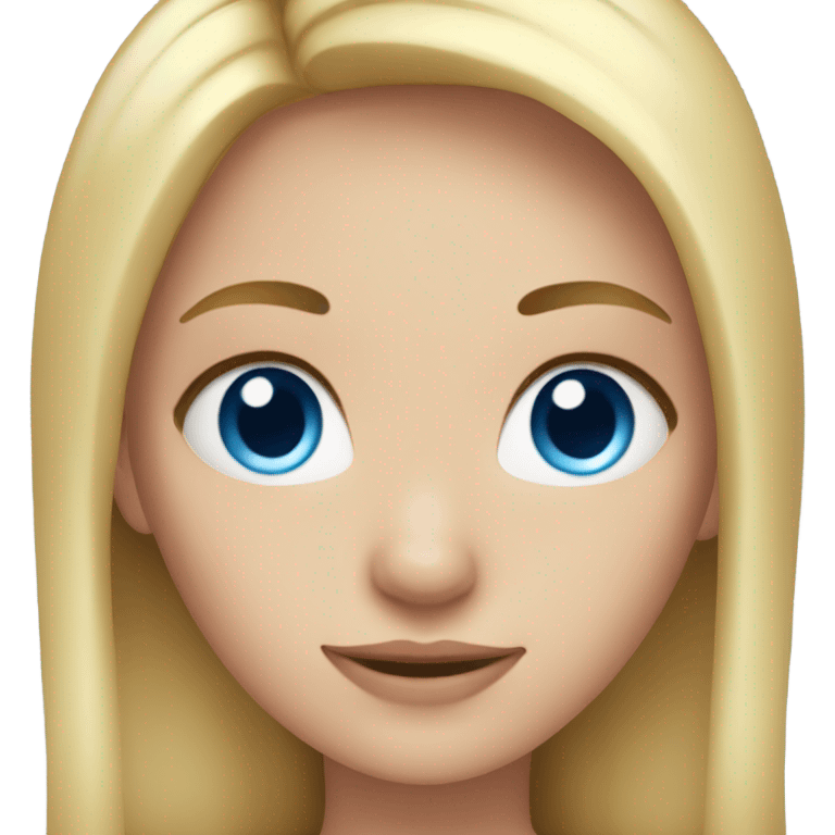 Blue eyed blonde girl emoji