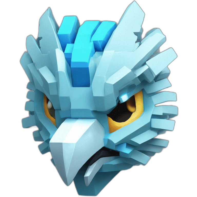 Minecraft Articuno Cyberpunk Head emoji