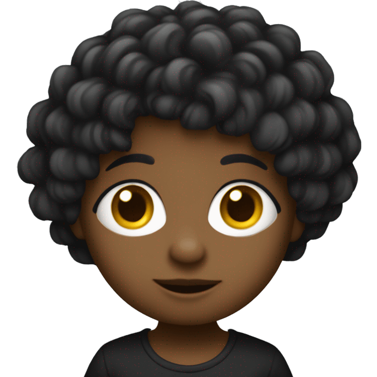 Un bébé ovni a cheveux noir  emoji