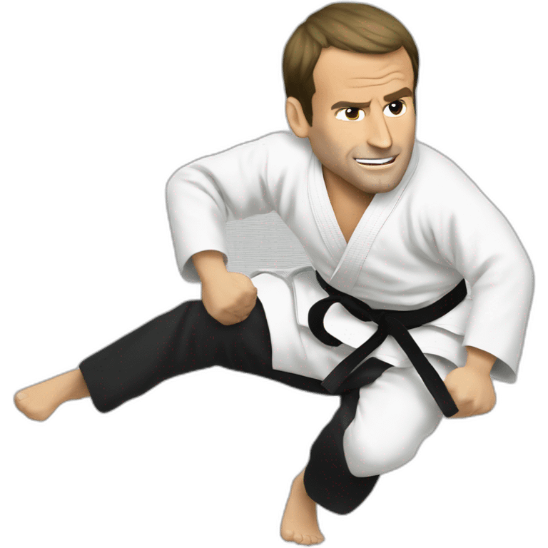 Emmanuel Macron judo emoji