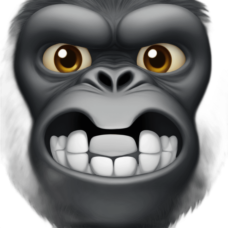 Mouth-gorilla emoji