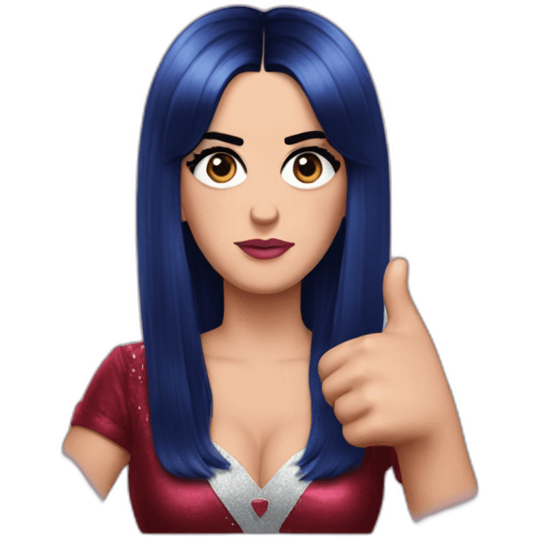 katy perry with thumbs down emoji