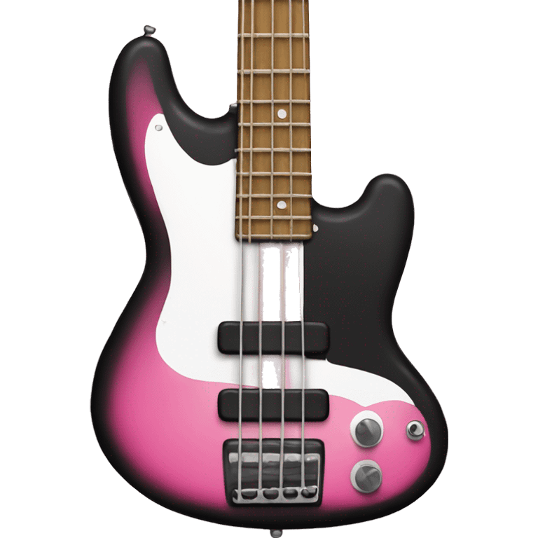 Pink bass guitar emoji