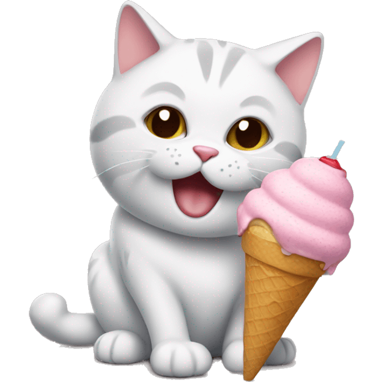 cat with ice cream  emoji