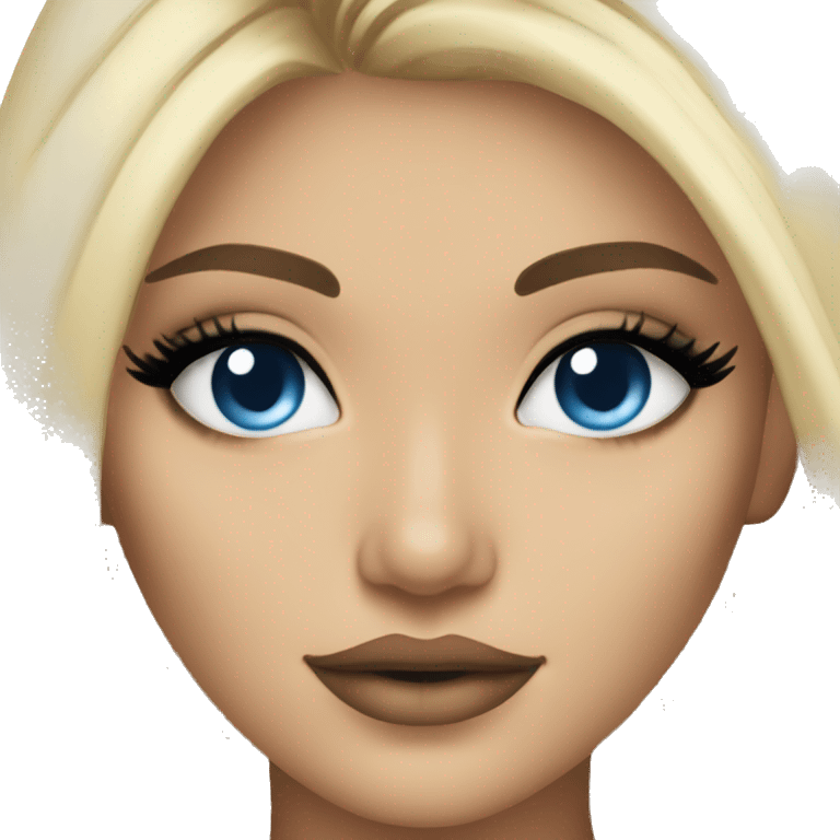 blonde kylie jenner with blue eyes emoji