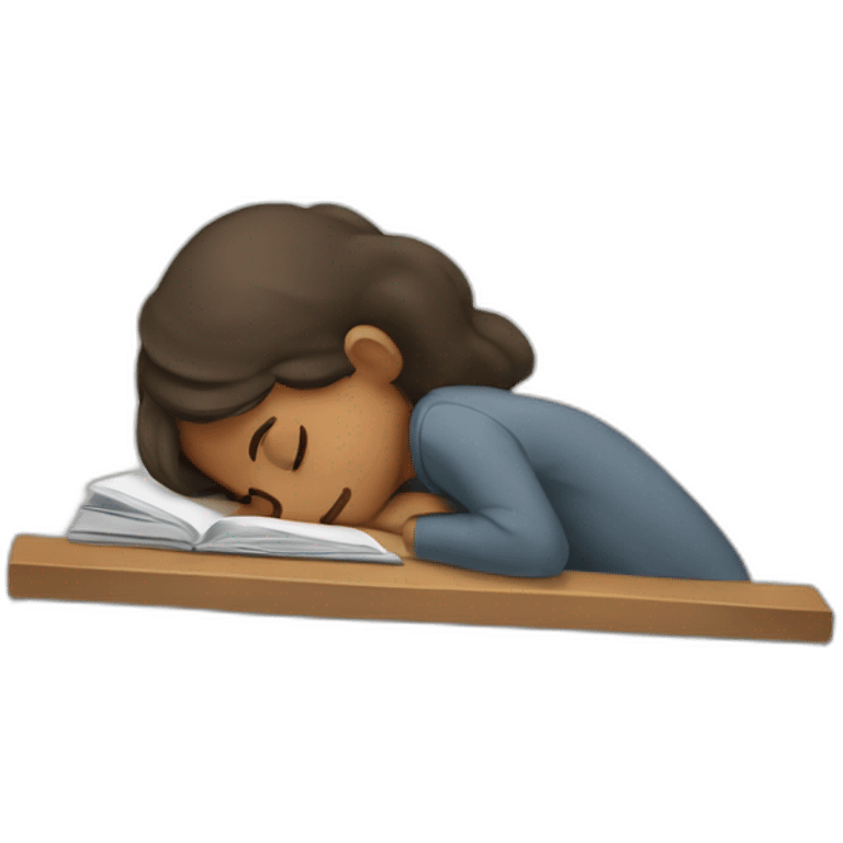 A student napping in class emoji