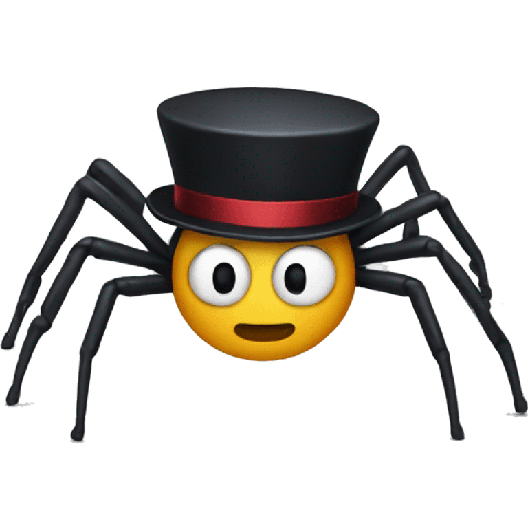 Spider with top hat emoji