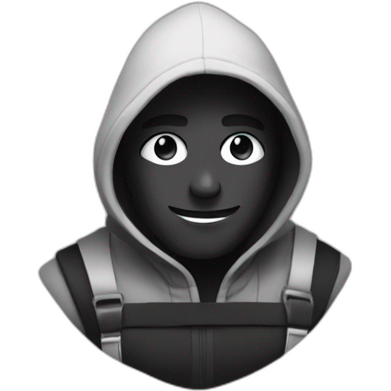 Thief black and white emoji