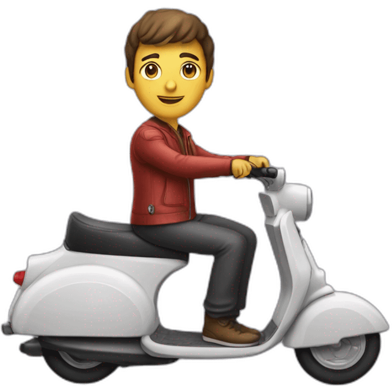 Larusso sur un scooter emoji