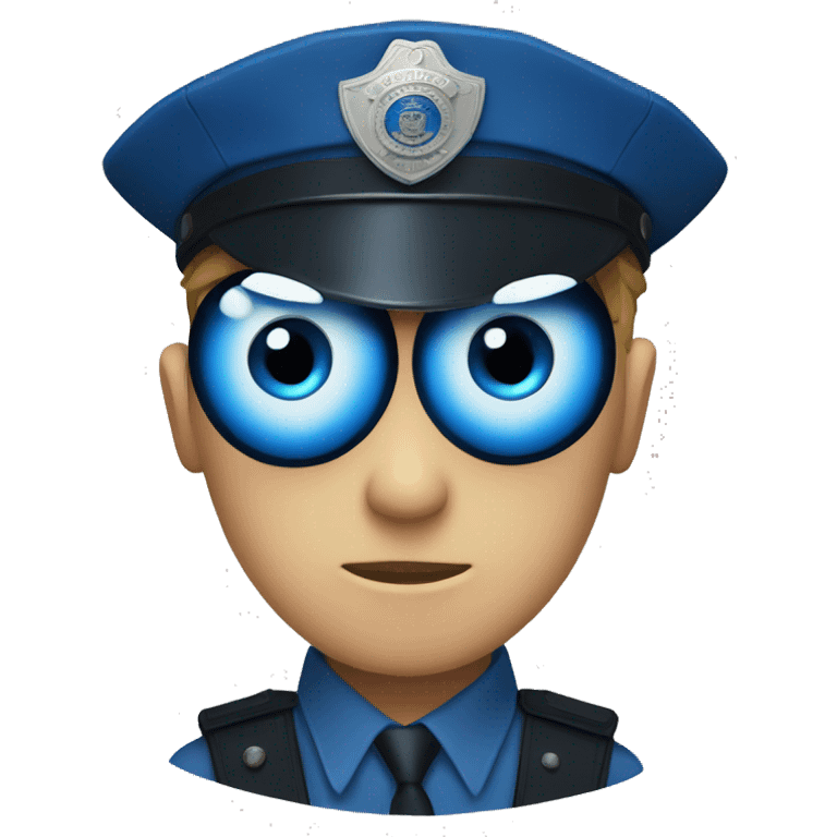 police blue eye emoji