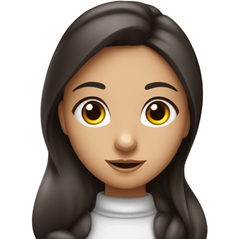 Lapin brun et noir et femme brune emoji