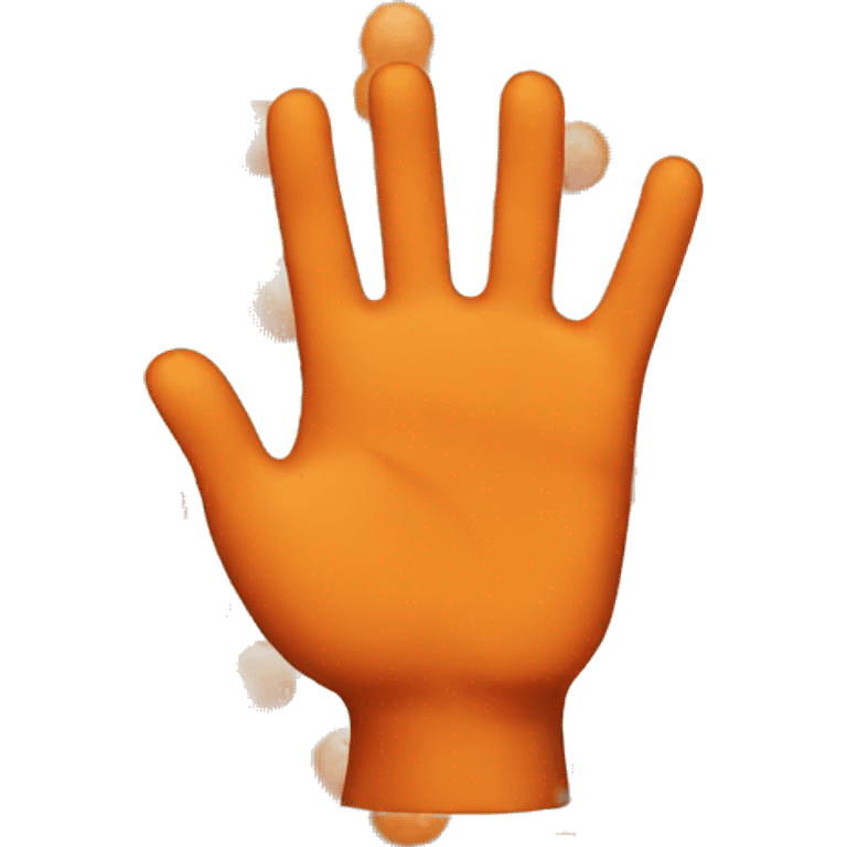 an orange with hands emoji