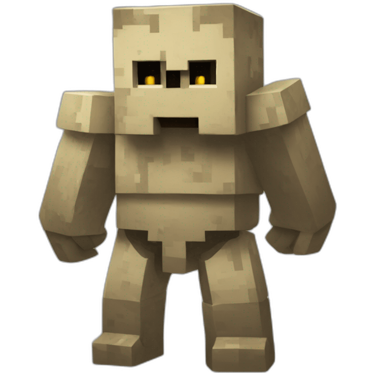 a minecraft tuff golem emoji