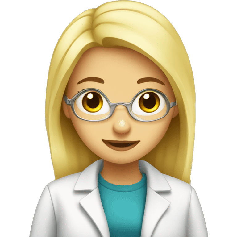 Blond Girl in Chemistry Lab  emoji