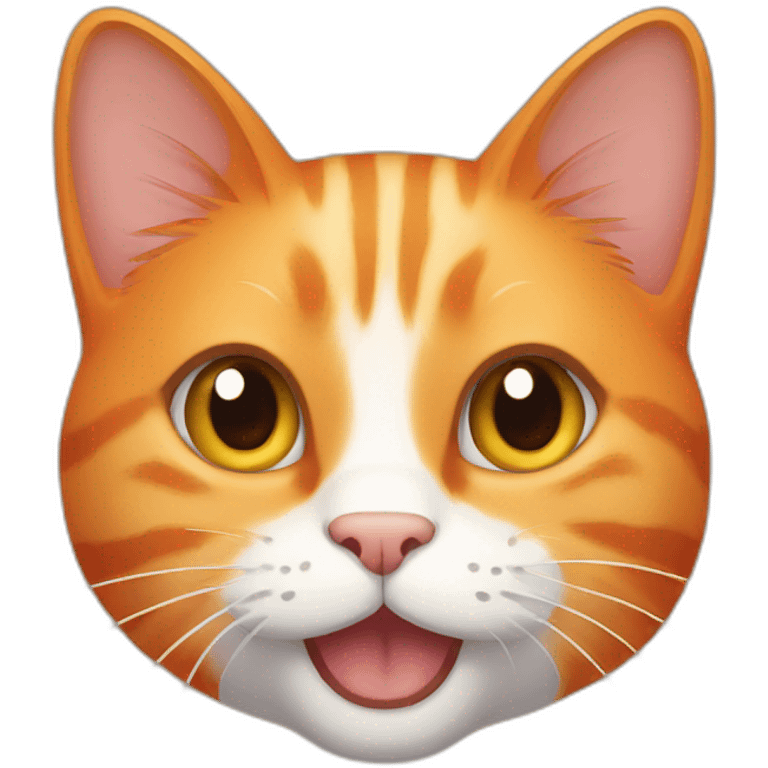 orange cat with mischievous face emoji