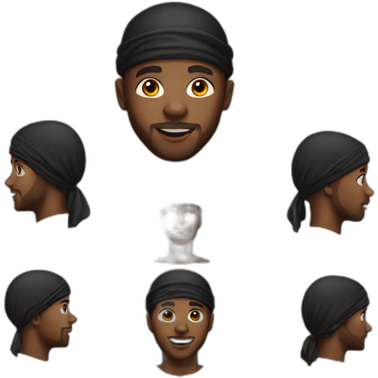 Handsome black male with a durag emoji