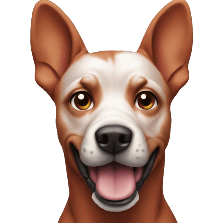 solid red dog with pointed ears emoji