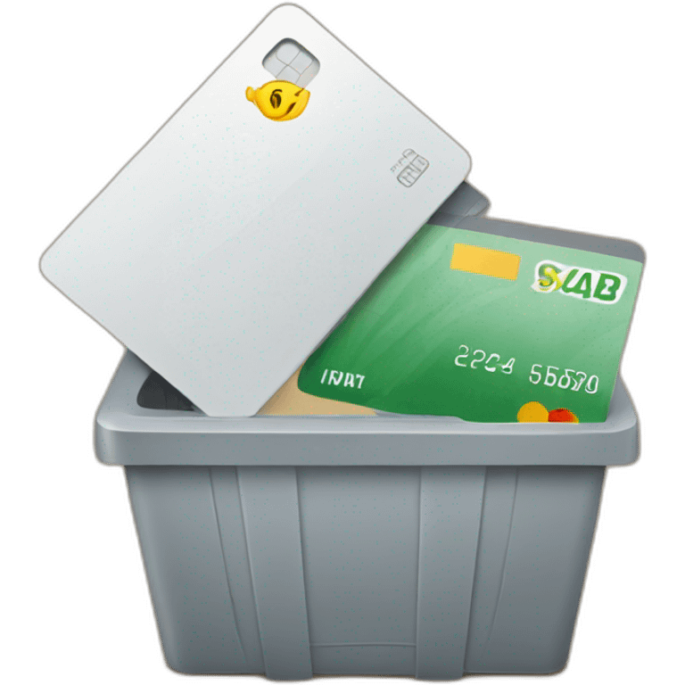 Credit card in the trash emoji