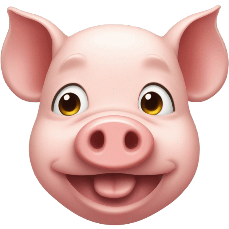 pig head smiling emoji